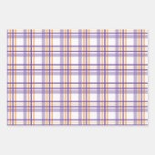 Gestreepte Halloween zwart Paarse Sinaasappel Inpakpapier Vel (Voorkant 2)