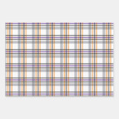 Gestreepte Halloween zwart Paarse Sinaasappel Inpakpapier Vel (Voorkant)