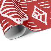 Gestreepte handbeschilderd naadloos patroon met ee cadeaupapier (Rol Hoek)