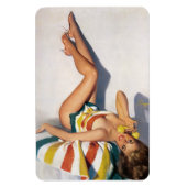 Gestreepte handdoek omhoog magneet (Verticaal)