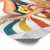 Gestreepte handdoek omhoog poster (Hoek)