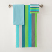 Gestreepte handdoekset bad handdoek (Insitu)
