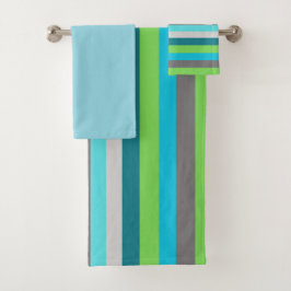 Gestreepte handdoekset bad handdoek