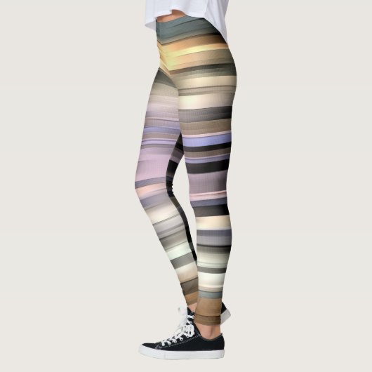 Gestreepte helling Abstract Leggings (Links)