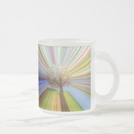 Gestreepte herfstkleuren Herfstboom Matglas Koffiemok