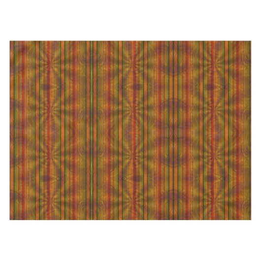 Gestreepte herfstkleuren Sinaasappel Zwart Groen M Tafelkleed (Voorkant (Horizontaal))