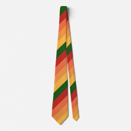 Gestreepte herfstkleuren stropdas (Voorkant)