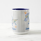 Gestreepte Hoed en Zomer Mug Mok (Midden)