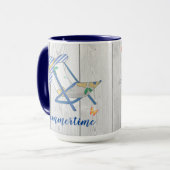 Gestreepte Hoed en Zomer Mug Mok (Voorkant links)