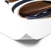 gestreepte hoge hakken en maaltijd poster (Hoek)