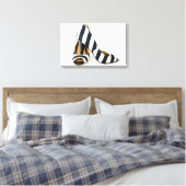 gestreepte hoge hakken op wit canvas afdruk (Insitu (Slaapkamer))