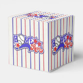 Gestreepte Home Run Baseball Cube Favor Box Bedankdoosjes (Achterkant)