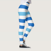 Gestreepte horizon blauw en wit leggings (Rechts)