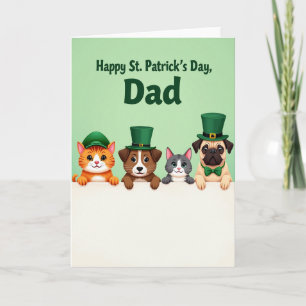 Gestreepte Huisdieren Gelukkig St. Patrick Kaart