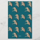 Gestreepte hyena's briefpapier (Achterkant)