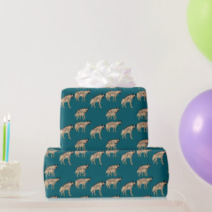 Gestreepte hyena's cadeaupapier