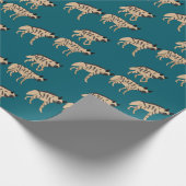 Gestreepte hyena's cadeaupapier (Hoek)