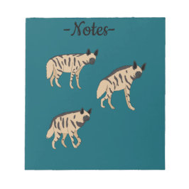 Gestreepte hyena's notitieblok