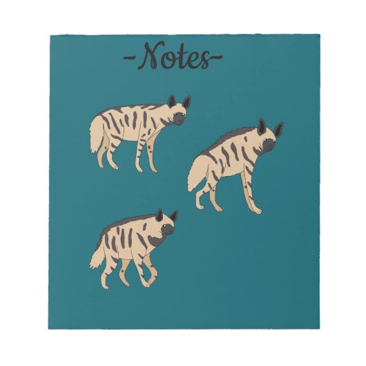 Gestreepte hyena's notitieblok (Voorkant)