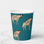 Gestreepte hyena's papieren bekers (Achterkant)