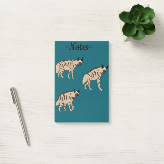 Gestreepte hyena's post-it® notes (Kantoor)