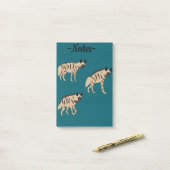 Gestreepte hyena's post-it® notes (Op bureau)