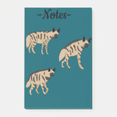 Gestreepte hyena's post-it® notes (Voorkant)