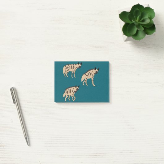 Gestreepte hyena's post-it® notes (Kantoor)