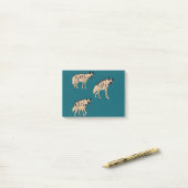 Gestreepte hyena's post-it® notes (Op bureau)