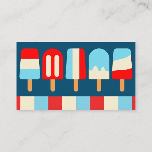 Gestreepte ijsjes Zakelijke of Contact Kaarten Visitekaartje (Achterkant)
