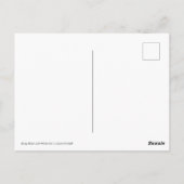 Gestreepte illustratie van een zwart-witte kat briefkaart (Achterkant)