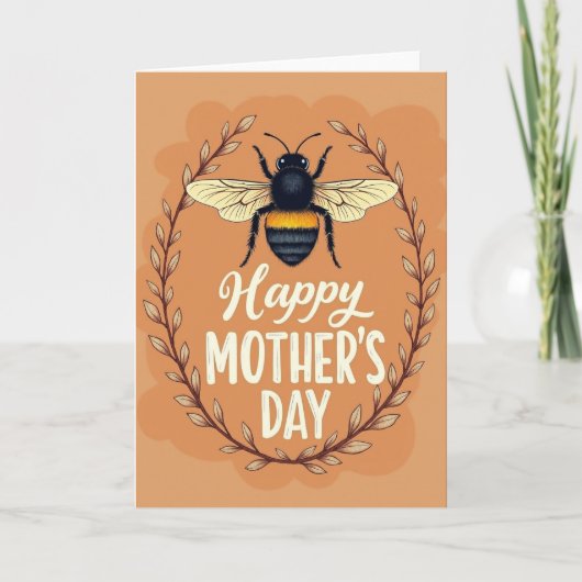 Gestreepte Insect Moederdagkaart Kaart (Voorkant)