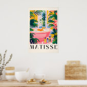 Gestreepte Kat Badkamer Print Grappige Matisse Sti (Keuken)