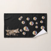 Gestreepte Kat Bubbles Kat Bad Handdoek (Handdoek)