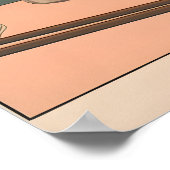 Gestreepte Kat Eet Noedels Ukiyo-e Kunstprint Poster (Hoek)