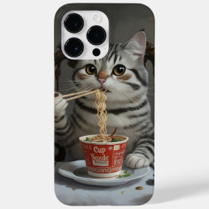 Gestreepte Kat Genieten Beker Noedels Case-Mate iPhone 14 Pro Max Hoesje