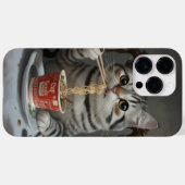 Gestreepte Kat Genieten Beker Noedels Case-Mate iPhone Case (Achterkant (horizontaal))