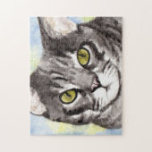 Gestreepte kat legpuzzel (Verticaal)