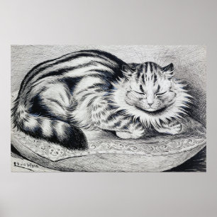 Gestreepte Kat, Louis Wain Poster