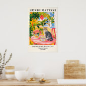 Gestreepte Kat Matisse Print Grappige Espresso Kun (Keuken)