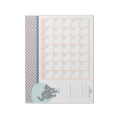 Gestreepte Kat Open Datum Bureaubladkalender Notit Notitieblok (Linkerzijde)