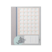 Gestreepte Kat Open Datum Bureaubladkalender Notit Notitieblok (Linkerzijde)