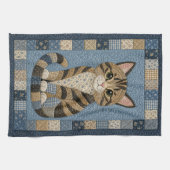 Gestreepte Kat Quilt Theedoek (Horizontaal)