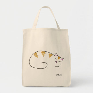 Gestreepte Kat Tote Bag