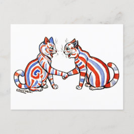 Gestreepte katten, Louis Wain, Briefkaart