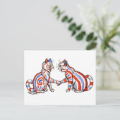 Gestreepte katten, Louis Wain, Briefkaart (Staand voorkant)