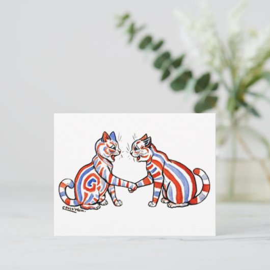 Gestreepte katten, Louis Wain, Briefkaart (Staand voorkant)