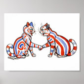 Gestreepte katten, Louis Wain, Poster (Voorkant)
