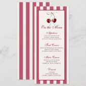 gestreepte kers menu (Voorkant / Achterkant)