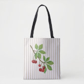 gestreepte kers tote bag (Voorkant)